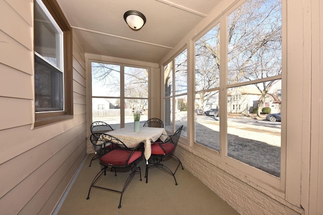 view of sunroom