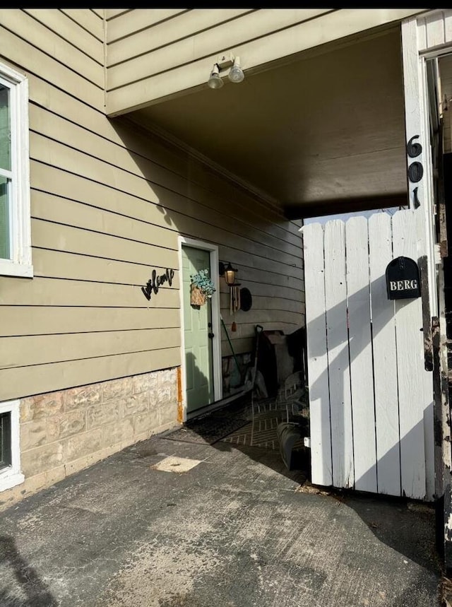 view of doorway to property