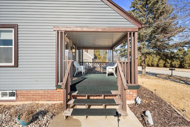 view of patio with covered porch