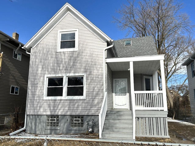 view of front of house featuring covered porch