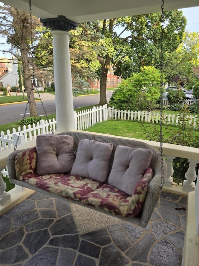 view of sunroom