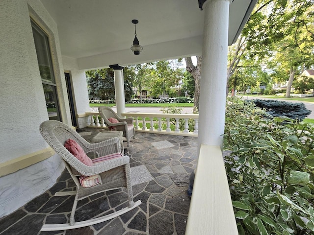 view of patio / terrace with a porch