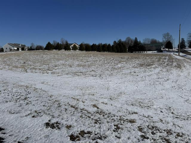 view of yard covered in snow