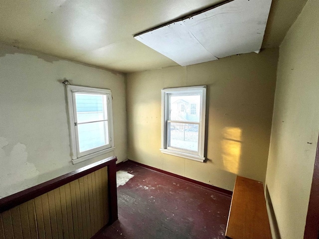 empty room featuring radiator heating unit