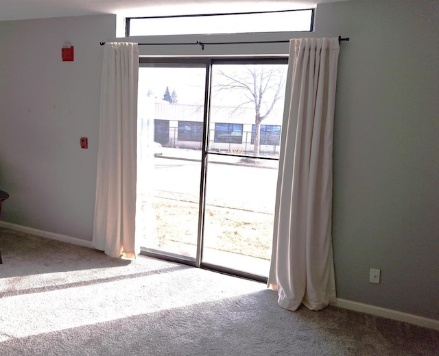 view of carpeted empty room