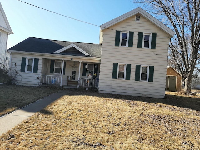 view of front of house featuring covered porch