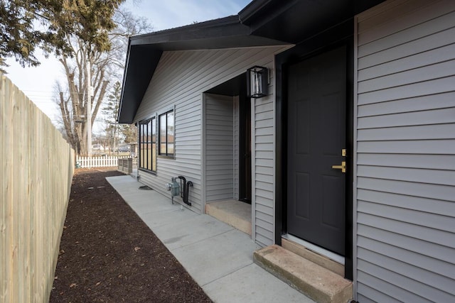 view of doorway to property