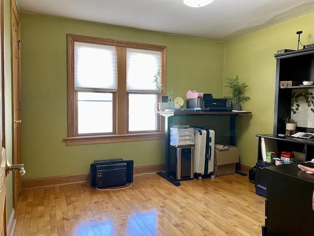 miscellaneous room with light hardwood / wood-style floors