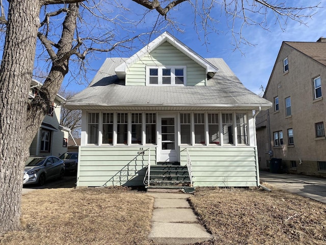 view of bungalow-style home