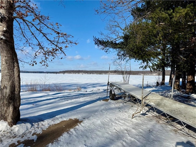 view of dock area