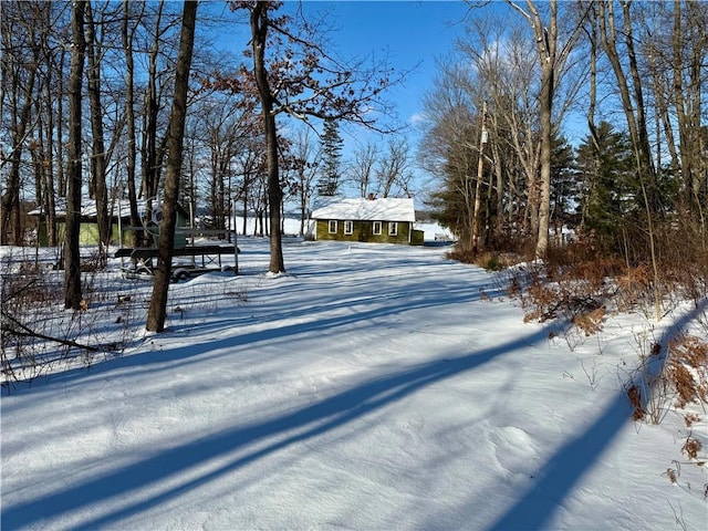 view of snowy yard