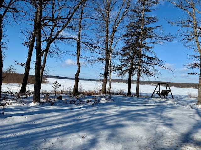 view of snowy yard