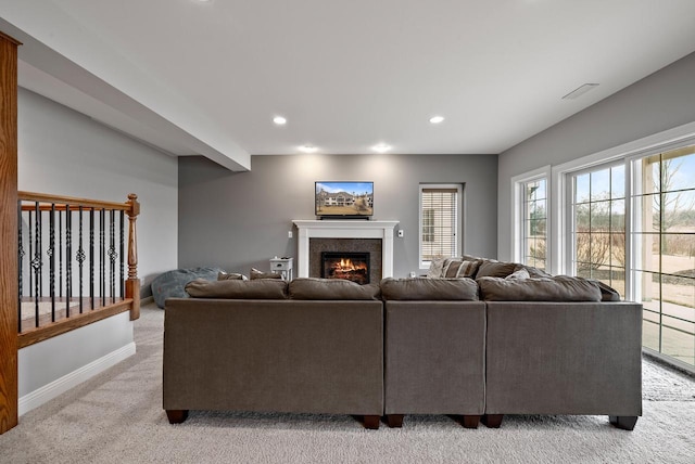 view of carpeted living room