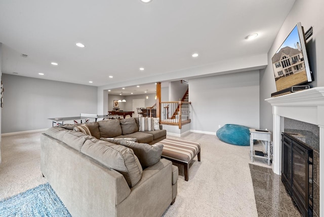 view of carpeted living room