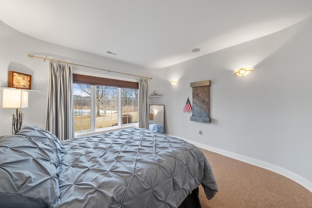 bedroom featuring carpet