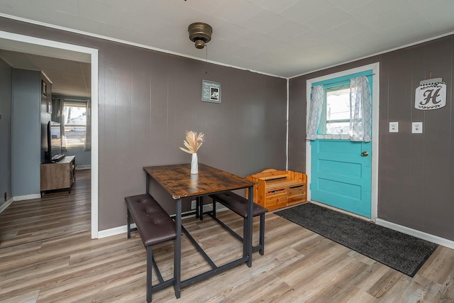 foyer entrance with hardwood / wood-style floors