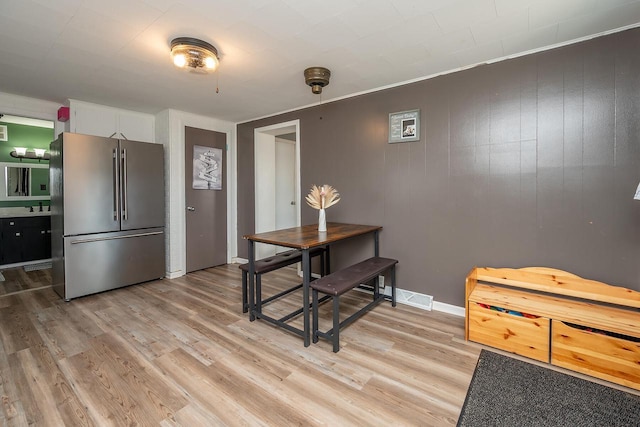 dining area featuring light hardwood / wood-style floors