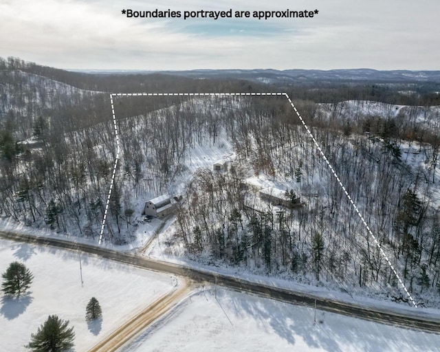 view of snowy aerial view