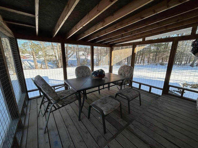 view of sunroom