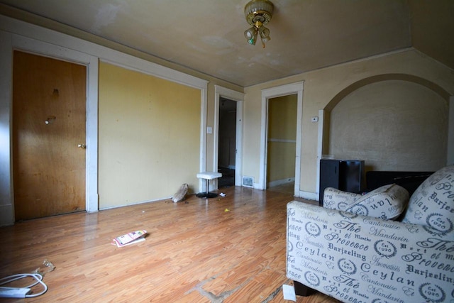 living room featuring wood-type flooring