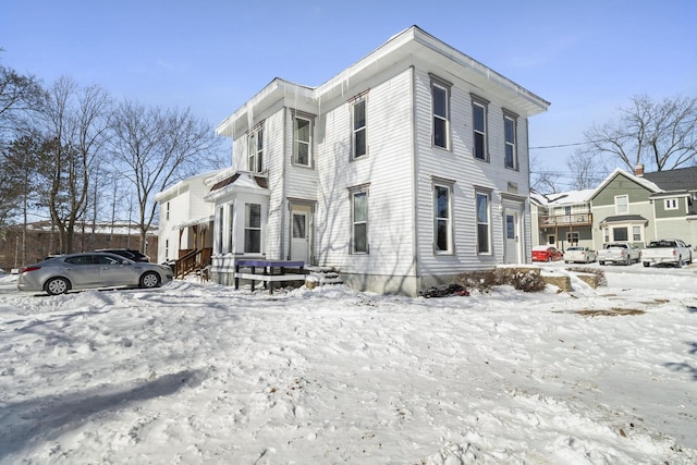 view of snowy exterior