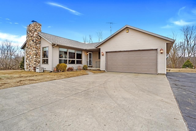 ranch-style house with a garage