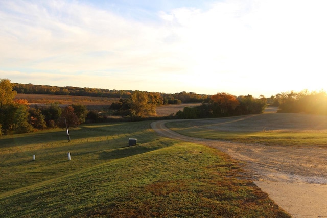 view of street featuring a rural view