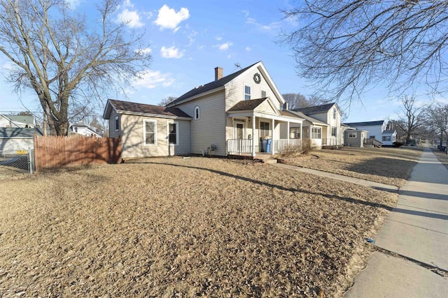 view of front of home featuring a porch