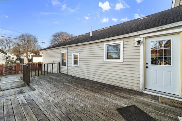 view of wooden deck