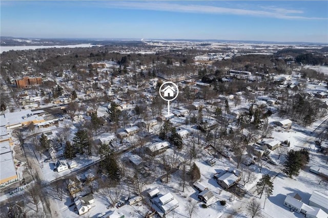 view of snowy aerial view