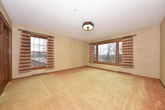 view of carpeted spare room