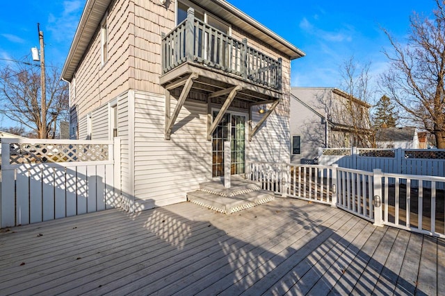 view of wooden deck