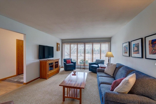 view of carpeted living room