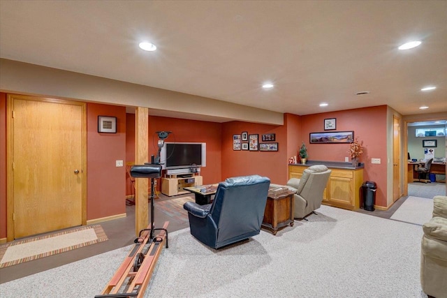 view of carpeted living room