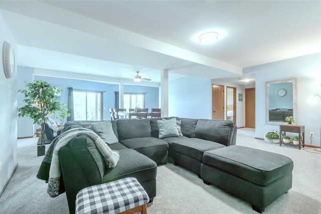 view of carpeted living room