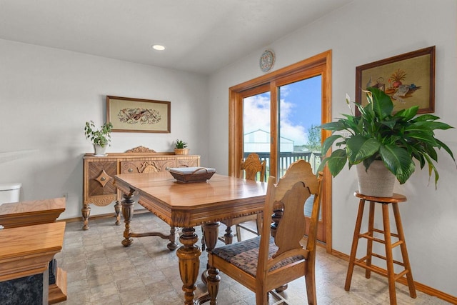 view of dining space