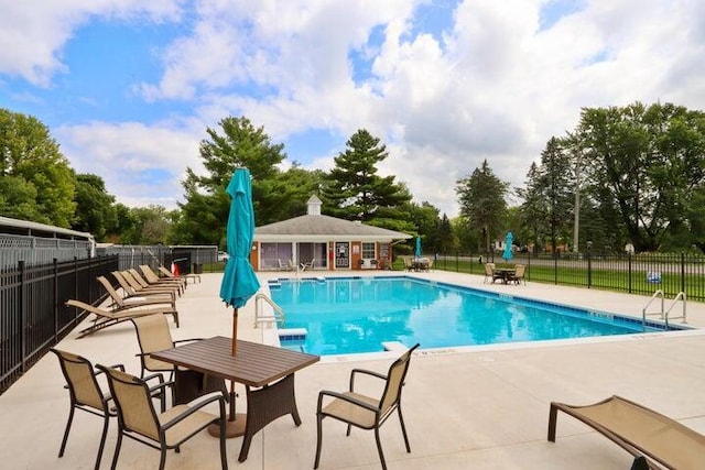 view of pool with a patio area