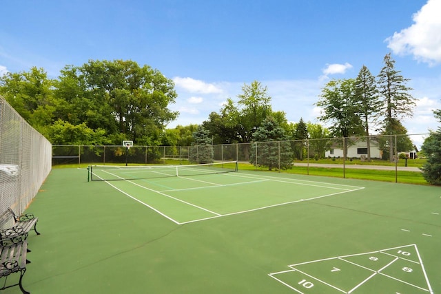 view of tennis court