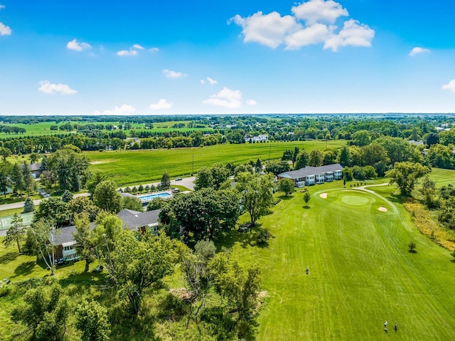 bird's eye view with a rural view