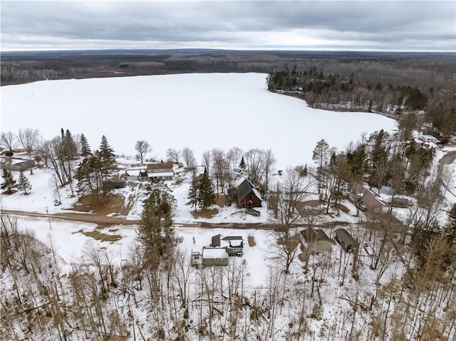 view of snowy aerial view