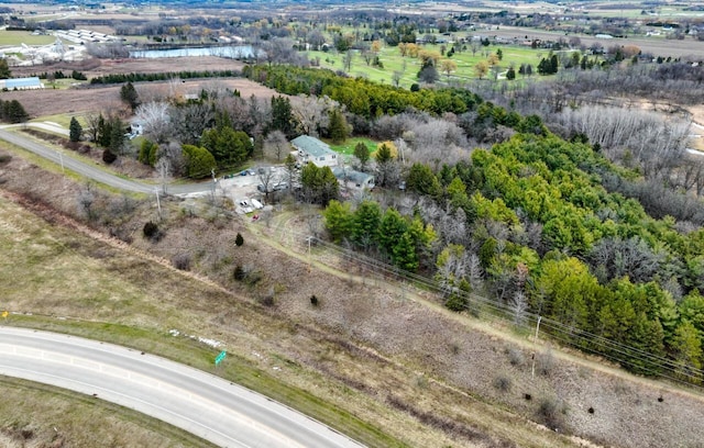 aerial view featuring a rural view