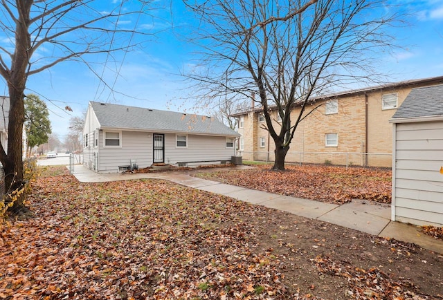 view of rear view of property