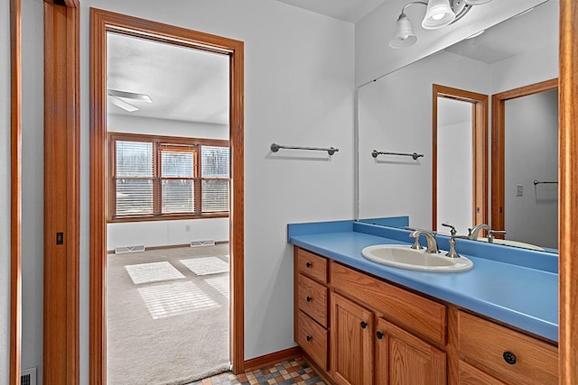 bathroom featuring vanity