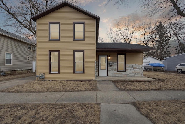 view of front of house with covered porch