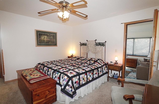 W5698 Losinski Rd, Princeton, WI 54968 - carpeted bedroom with ceiling fan