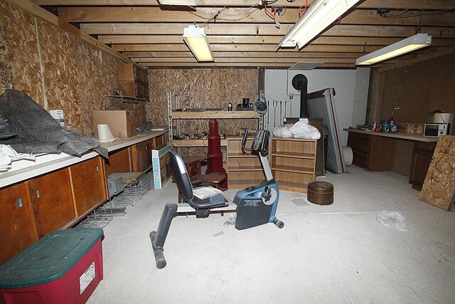 W5698 Losinski Rd, Princeton, WI 54968 - below grade area featuring a workshop area