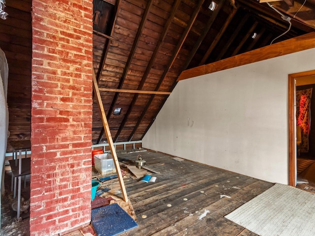 view of attic