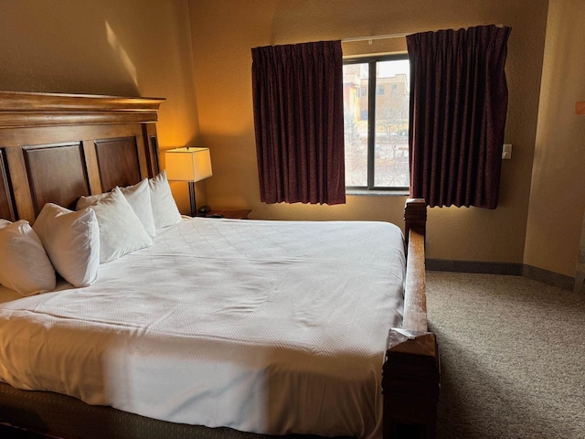 bedroom with carpet floors