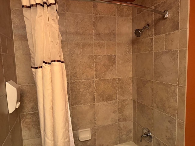 bathroom with shower / bath combo