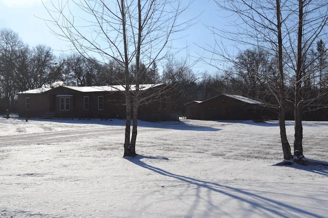 view of snowy yard